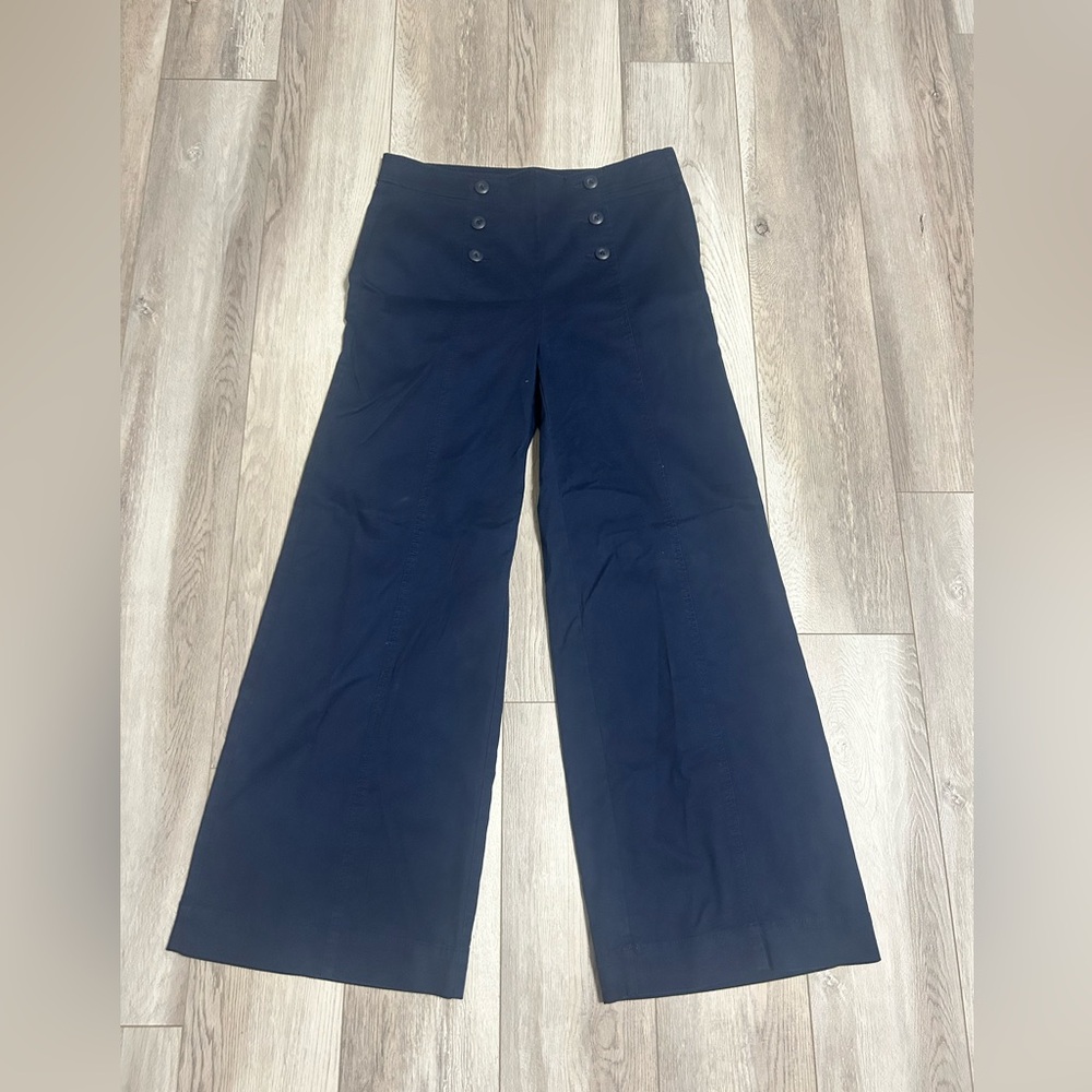 Women's Navy Wide-Leg Pants